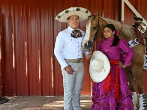 Teen Rodeo Champions Andres Puentes, 16, left, and Paula Puentes 12, at their family ranch in Napa, Calif. May 15, 2025 (Photo: Erik Castro/for Sonoma Magazine)