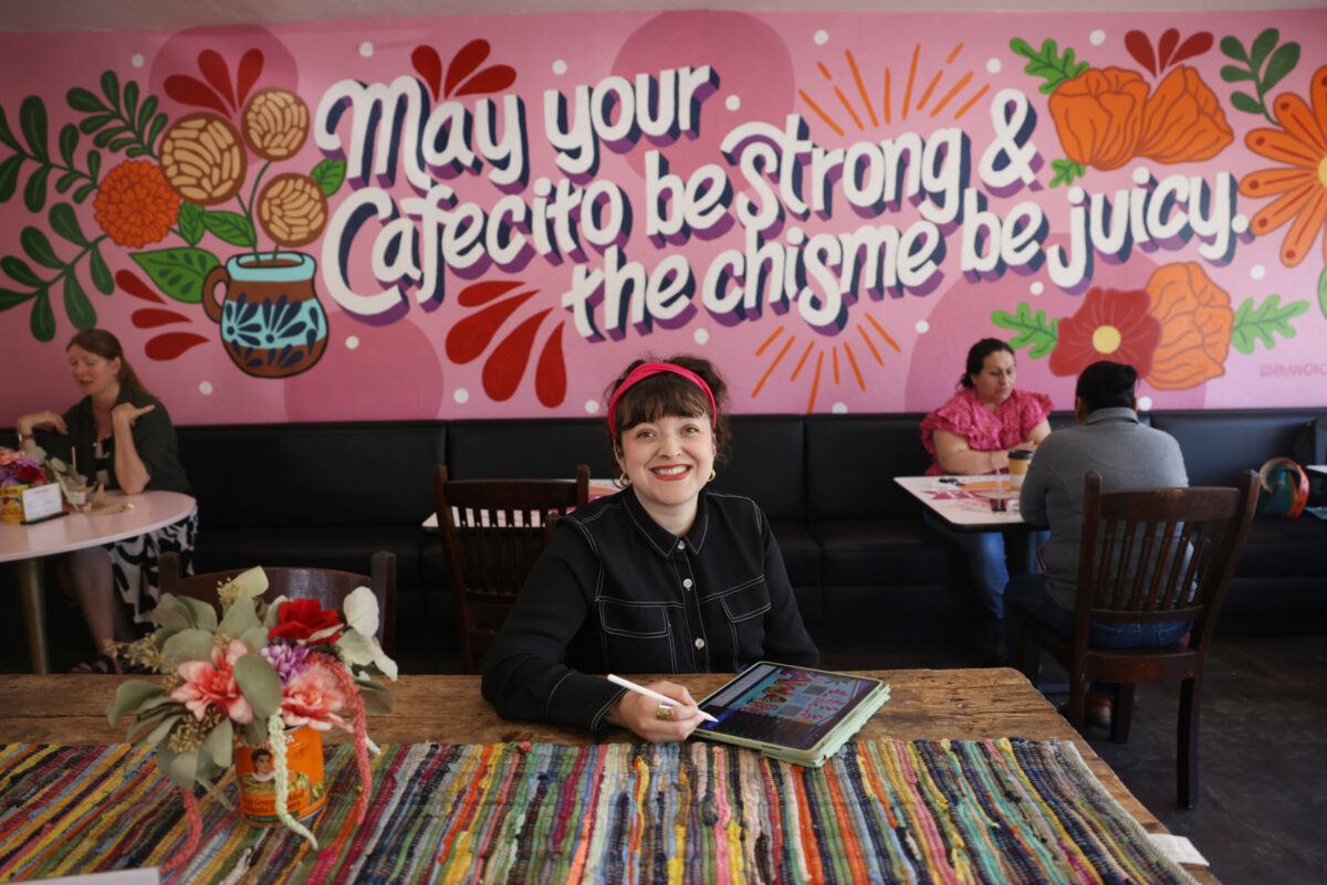 Blanca Molina, an artist and graphic designer in Sonoma County. (Beth Schlanker / The Press Democrat)