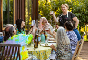 Private chef Jessie Keilt is the daughter of Grateful Dead lyricist Robert Hunter. After spending the previous day on stage introducing Dead & Company, Keilt created a meal for Trixie Garcia, daughter of Jerry, and Reya Hart, daughter of Mickey, at the family home of longtime friend and Sonoma County winemaker Phil Coturri Tuesday, August 5, 2025 in Sonoma. (John Burgess / The Press Democrat)