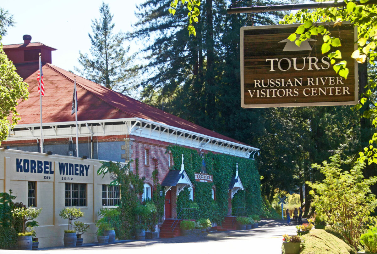 Korbel offers free walking tours of its historic museum and cellars, which includes a complimentary Champagne tasting. (Sonoma County Tourism)