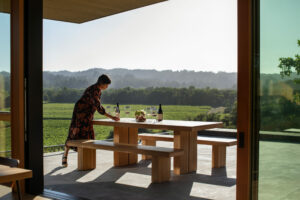 Auteur, one of Russian River Valley's newest tasting rooms, offers exquisite views in luxury surroundings in Healdsburg. (Eileen Roche / Sonoma Magazine)
