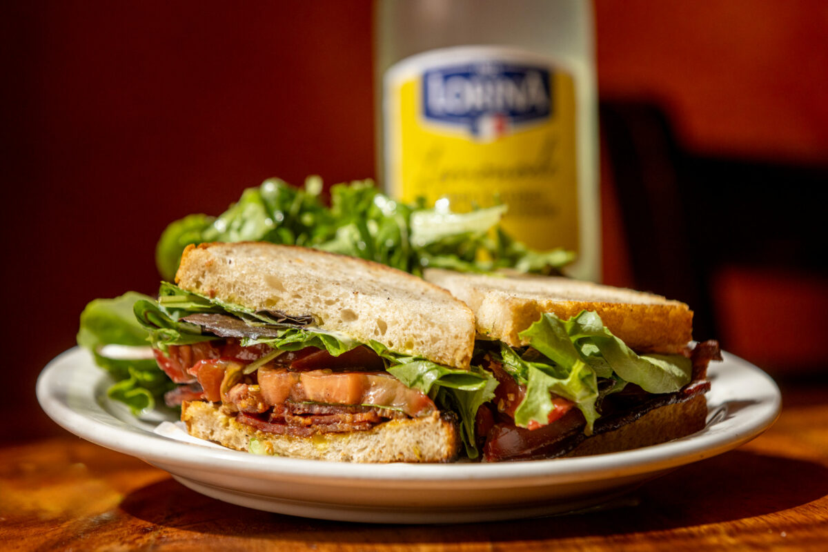 A BLT is always on the menu during the tomato season at the Water Street Bistro Thursday, August 29, 2025 in Petaluma. (John Burgess / The Press Democrat)
