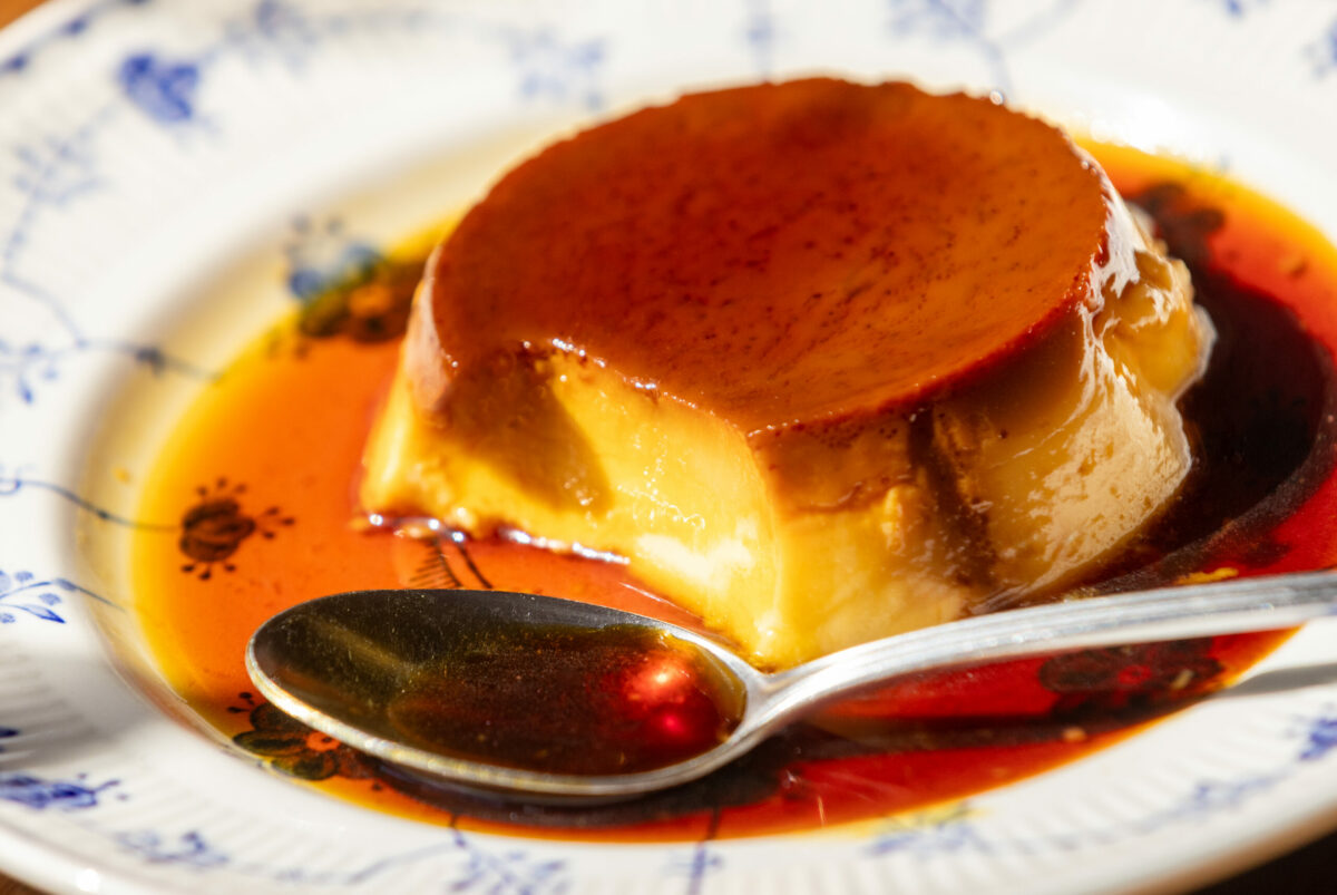 Duck Egg Flan from Water Street Bistro Thursday, August 29, 2025 in Petaluma. (John Burgess / The Press Democrat)