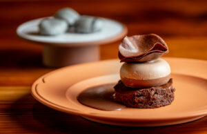 Chocolate Sacher Torte from Folia Friday, September 19, 2025 in Healdsburg. (John Burgess / The Press Democrat)