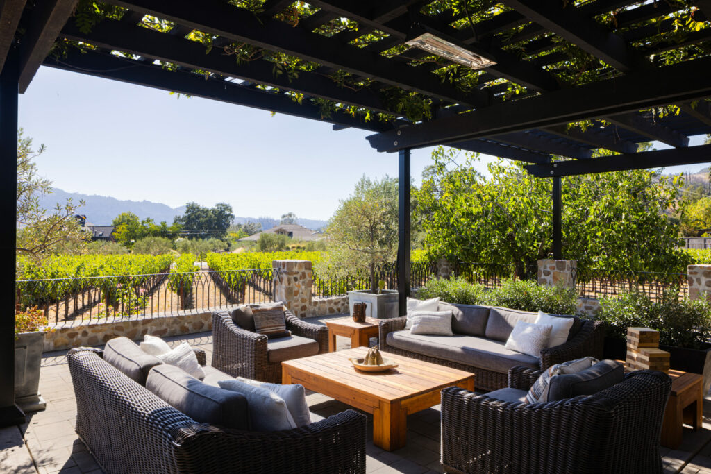 Outdoor seating area. (Steve Magner / Sotheyby’s International Realty)