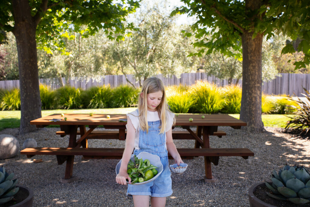 Even during the busy harvest season, the Hobbs family makes a point to sit down to dinner together each night. (Eileen Roche / for Sonoma Magazine)