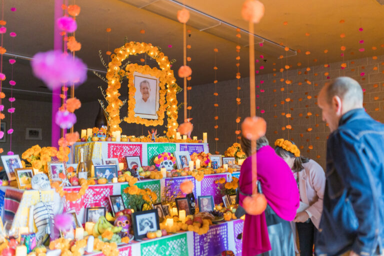 A Día de los Muertos ofrenda, or altar, for a Día de los Muertos fiesta at Keller Estate in Petaluma. (Brittany Bennett / Julep Productions)