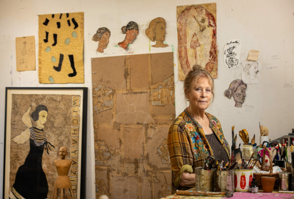 Susan Preston in her studio near her home of 50 years in the Dry Creek Valley. (John Burgess / The Press Democrat)
