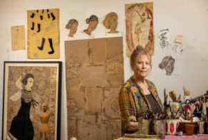 Susan Preston in her studio near her home of 50 years in the Dry Creek Valley. (John Burgess / The Press Democrat)