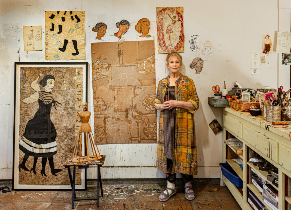 Susan Preston in her studio near her home of 50 years in the Dry Creek Valley. (John Burgess / The Press Democrat)