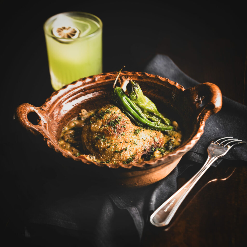 Duck Confit with mashed potatoes, spinach and demi-glace at the Grove Speakeasy Thursday, Oct. 9, 2025 in Penngrove. (John Burgess / The Press Democrat)