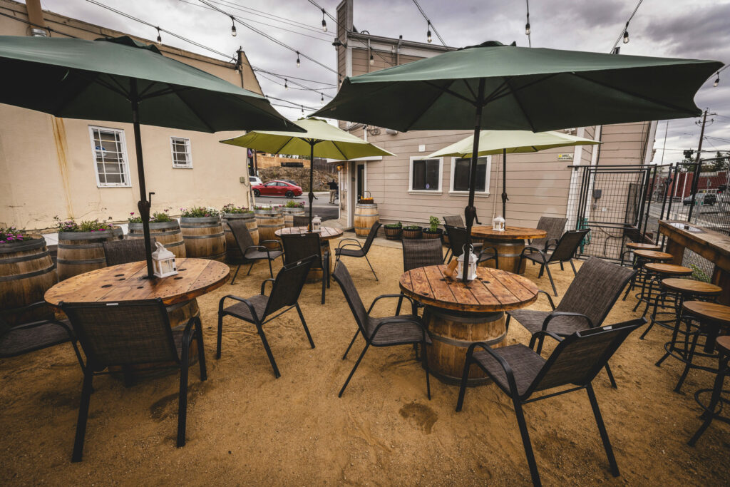 The back patio at the Grove Speakeasy Thursday, Oct. 9, 2025 in Penngrove. (John Burgess / The Press Democrat)