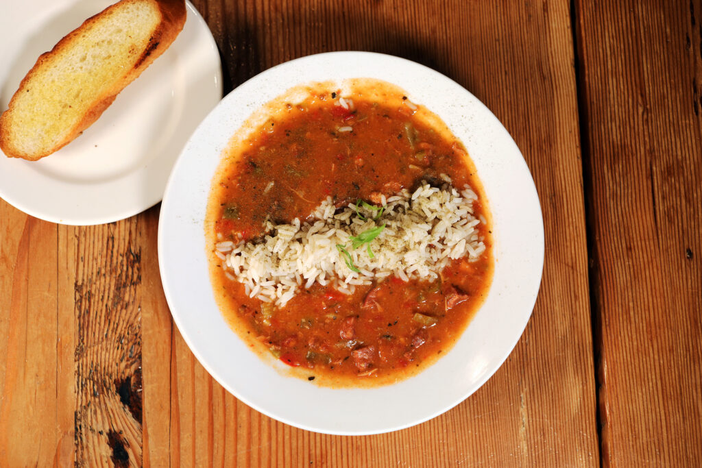 Gumbo and rice at the Parish Cafe in Healdsburg. (Parish Cafe)