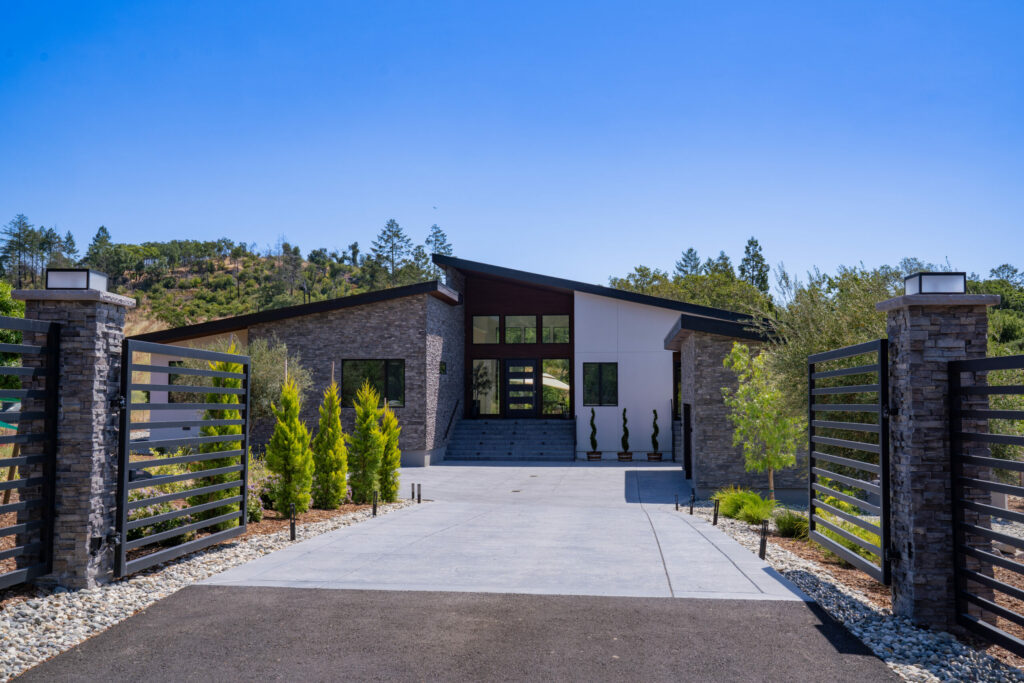 This newly-constructed Kenwood home on 1.42 acres next to a vineyard is currently listed for $3,590,000. (Ned Bonzi)