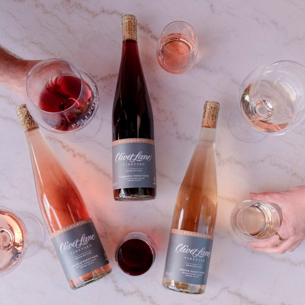 Carbonic wines from Pellegrini-Olivet Lane in Santa Rosa. (Pellegrini-Olivet Lane)