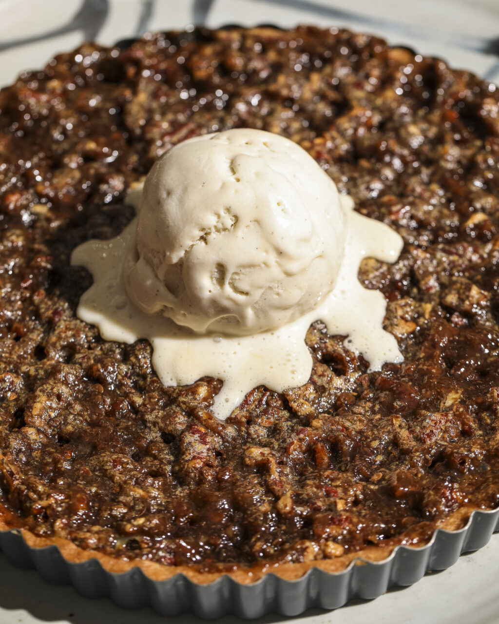 A wild pecan tart from the Thanksgiving menu at Little Saint in Healdsburg. (Emma K Creative)