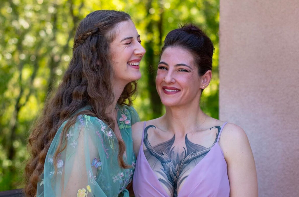 Rina Pringle, left, with her older sister Kat Pringle, right. (Courtesy of Rina Pringle)