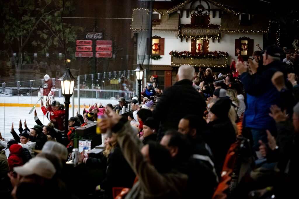 Fans at a Santa Rosa Growlers game at Snoopy's Home Ice in Santa Rosa. (Courtesy Andy Lumens)