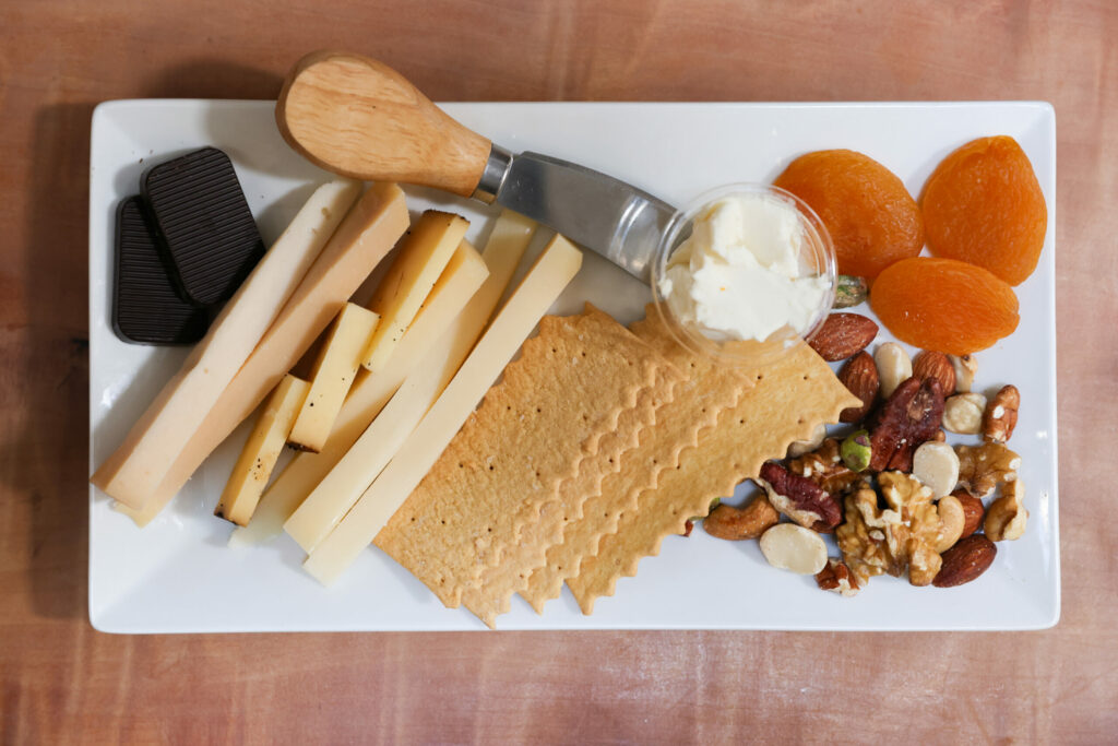 A cheese board served at Sonoma Portworks in Petaluma on Tuesday, October 21, 2025. (Christopher Chung/The Press Democrat)