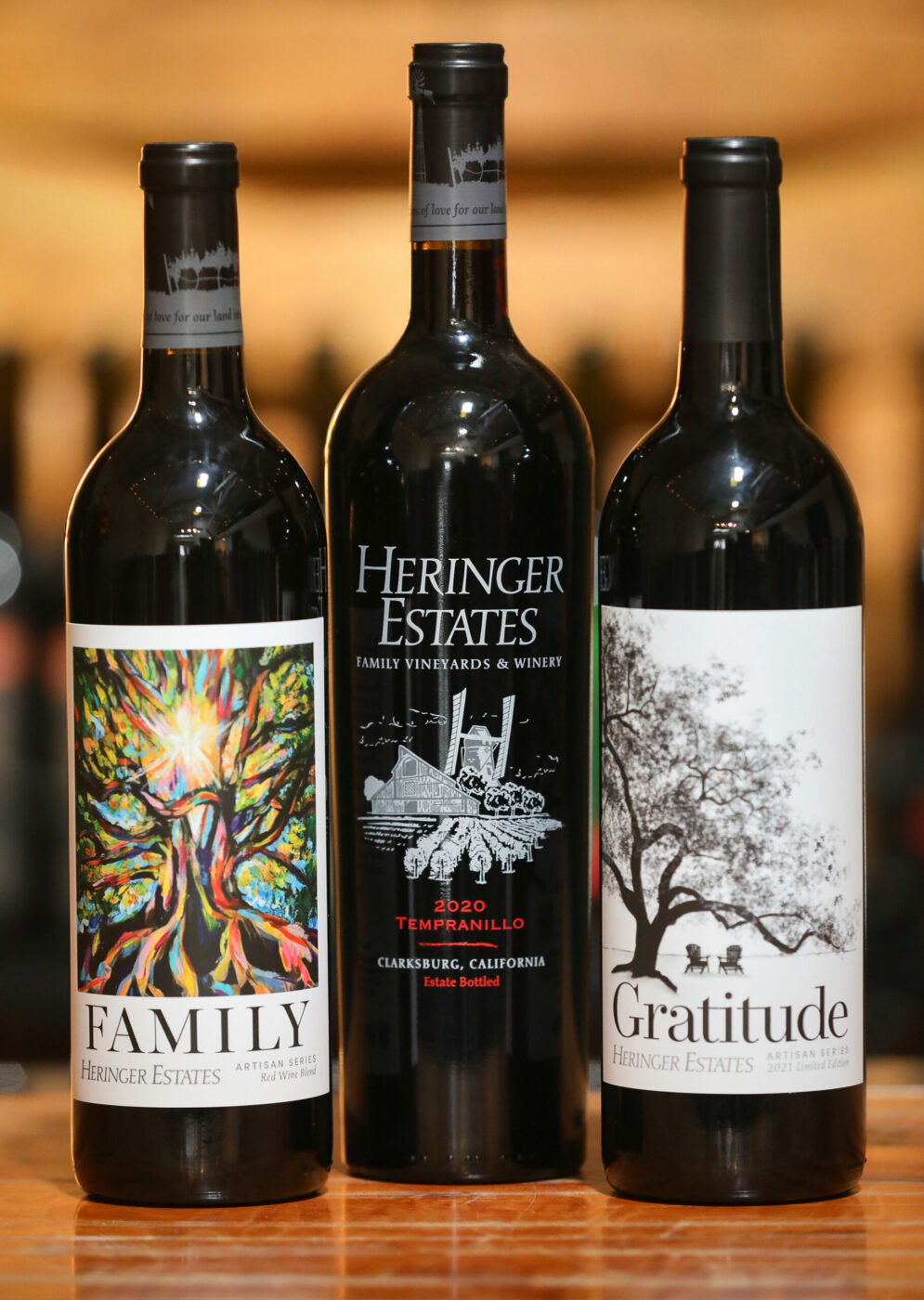 A variety of wines from Heringer Family Vineyards & Winery at Sonoma Portworks in Petaluma on Tuesday, October 21, 2025. (Christopher Chung/The Press Democrat)