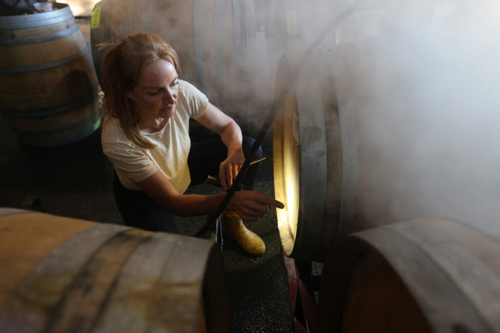 Amanda McKenna launched her wine label, Yarrow Wines, at the start of the 2025 harvest season. (Beth Schlanker / for Sonoma Magazine)