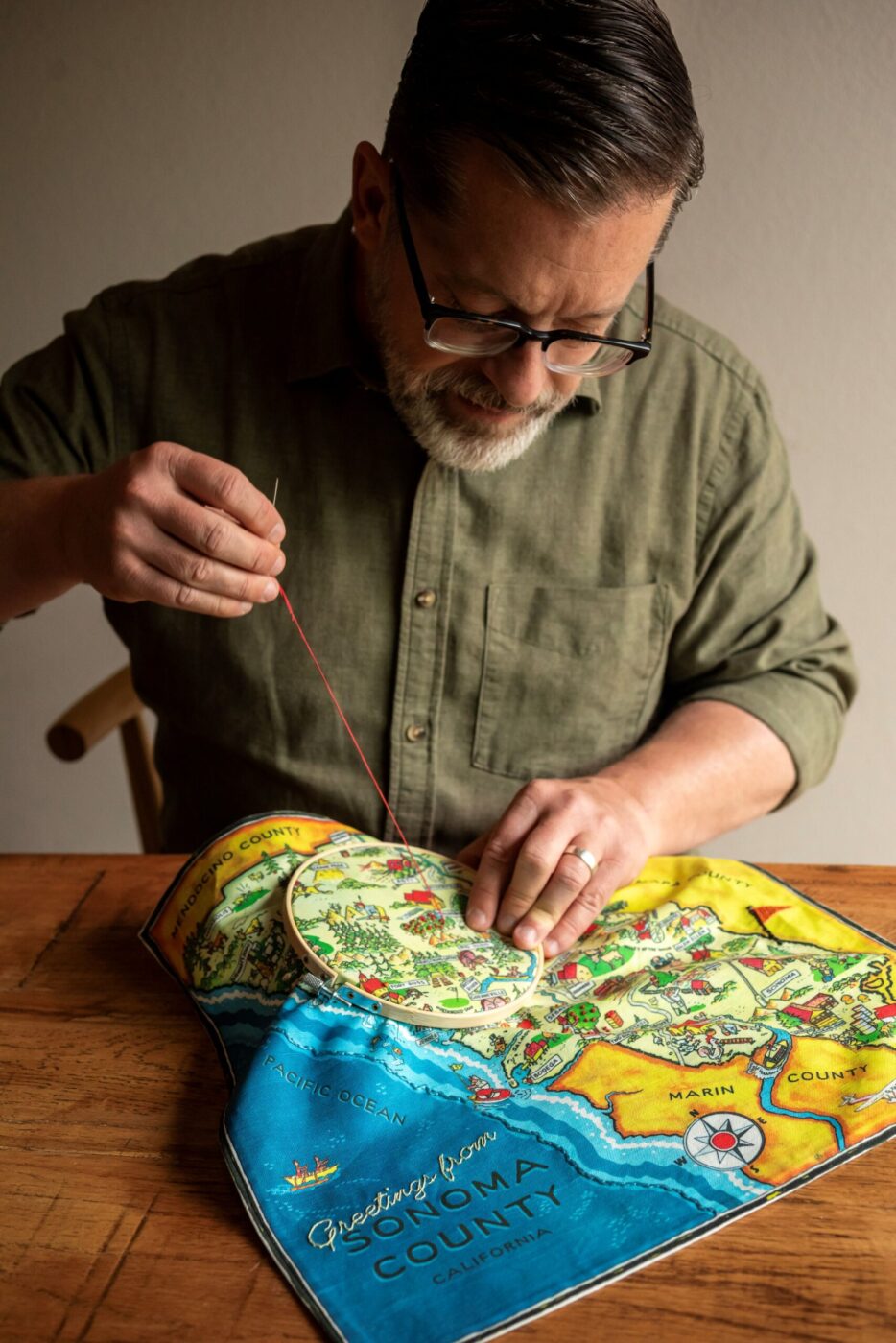 Embroidery artist Robert Mahar