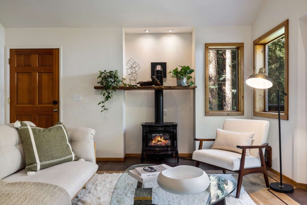 Seating area of great room. (Open Homes Photography)