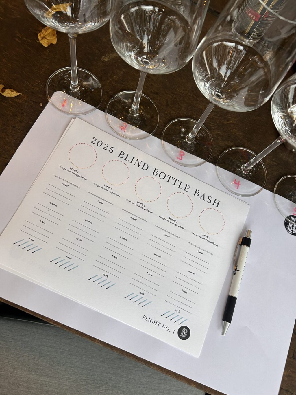 Sommeliers participated in a blind tasting competition at the Blind Bottle Bash at Flambeaux Wine in Healdsburg. (Courtesy of TOWN)