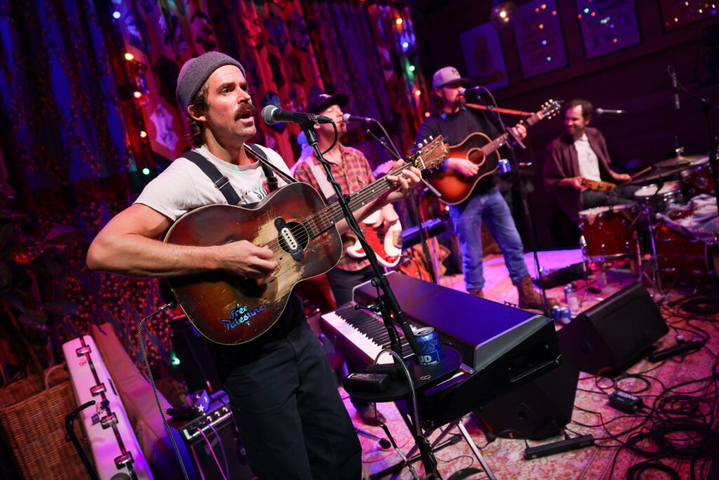 The Deslondes band members Sam Doores, left, Dan Cutler, Riley Downing, and Howe Pearson perform at Little Saint in Healdsburg on Thursday, November 13, 2025. (Christopher Chung/The Press Democrat)