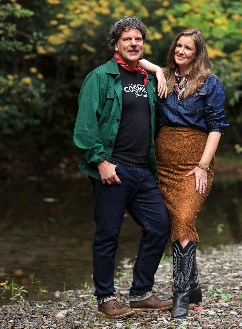Cosmico music festival founders Chris Schultz and Anne Driscoll