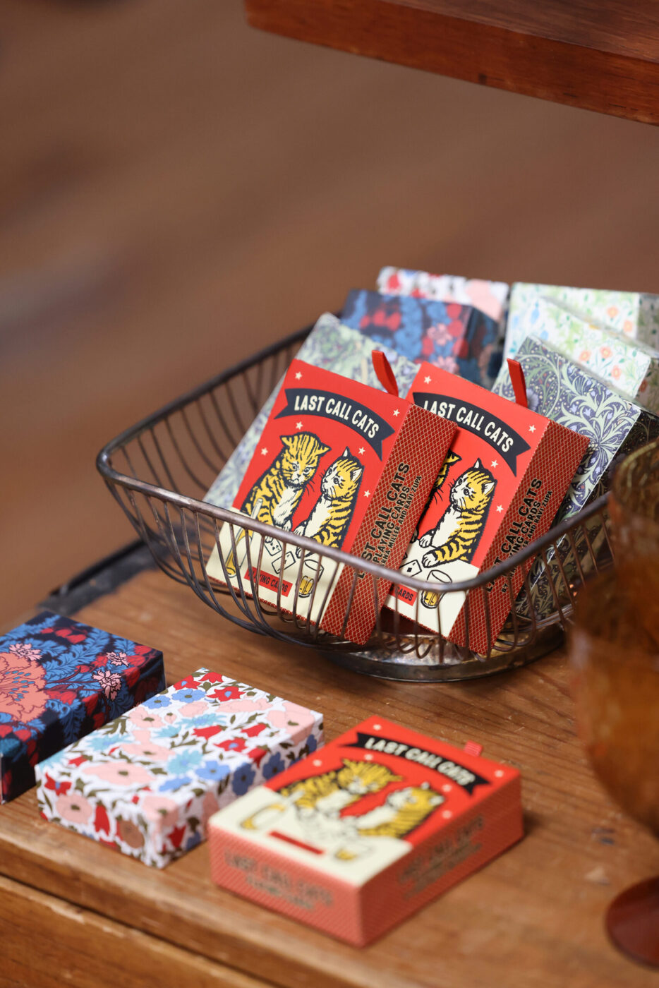 Playing cards for sale at Jess Brown Designs in Petaluma Thursday, Sept. 18, 2025. (Beth Schlanker / The Press Democrat)