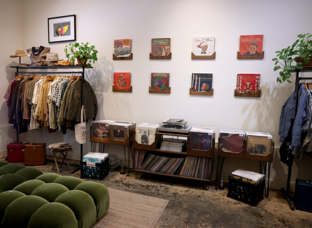 Vintage apparel and record for sale at Trove in Sonoma Thursday, Sept. 18, 2025. (Beth Schlanker / The Press Democrat)