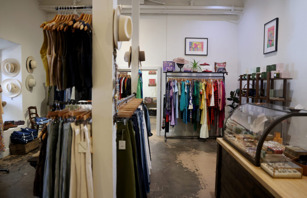 Apparel and items for sale at Trove in Sonoma Thursday, Sept. 18, 2025. (Beth Schlanker / The Press Democrat)