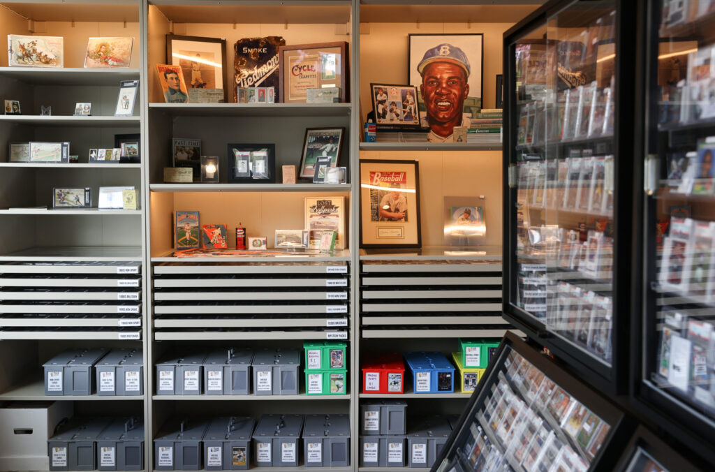 T206 Cards offers a variety of vintage and modern sports, celebrity trading cards, along with vintage postcards and other memorabilia in Santa Rosa on Tuesday, September 9, 2025. (Christopher Chung/The Press Democrat)