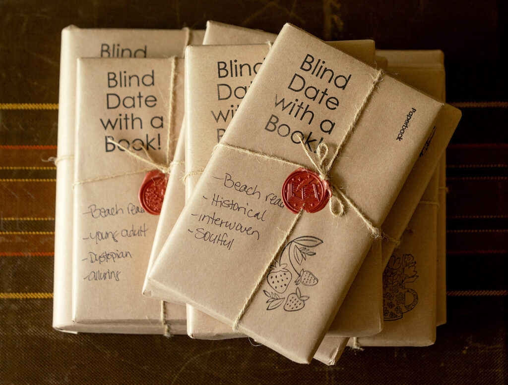 For the reader in the family, “Blind Date with a Book,” one of the many unique gifts for the holidays sat Mavis & Mavis Tuesday, September 9, 2025 in Cloverdale. (John Burgess / Press Democrat)