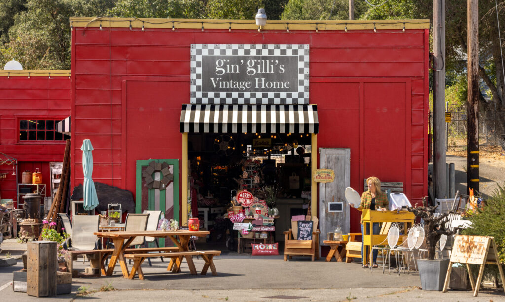 Gin'gilli's Vintage Home is a collective of antique dealers in the heart of Geyserville Friday, September 12, 2025. (John Burgess / The Press Democrat)