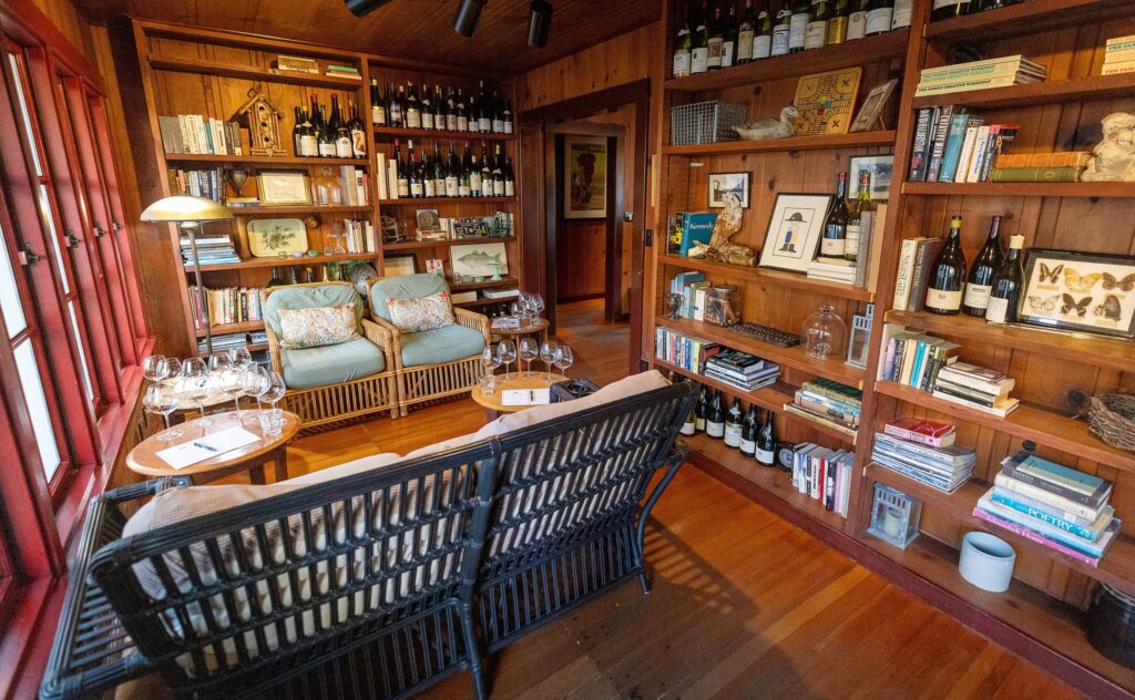 The Failla Wines tasting room has a cozy feeling with isolated tasting rooms Thursday, Dec. 4, 2025 along the Silverado Trail north of St. Helena. (John Burgess / The Press Democrat)
