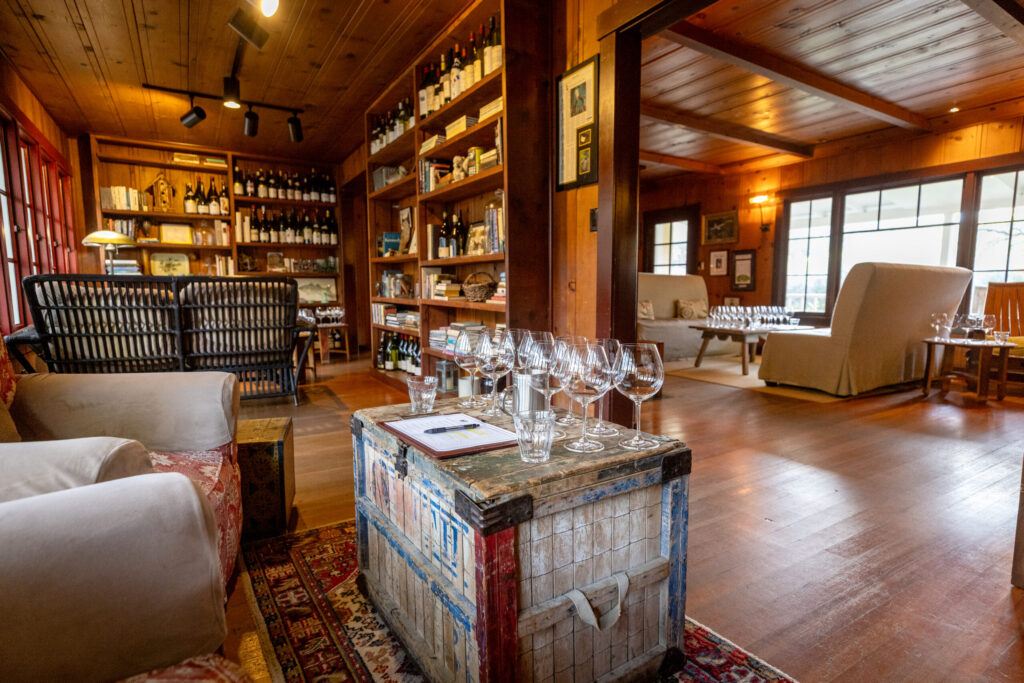 The Failla Wines tasting room has a cozy feeling with isolated tasting rooms Thursday, Dec. 4, 2025 along the Silverado Trail north of St. Helena. (John Burgess / The Press Democrat)