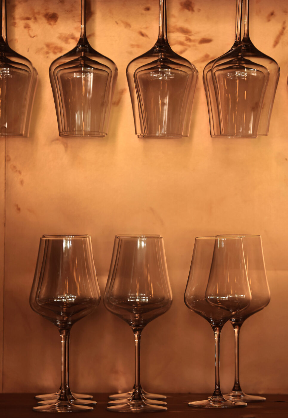 A copper infused decor at Martha Stoumen Tasting Room in Healdsburg, Wednesday, Oct. 1, 2025. (Kent Porter / The Press Democrat)