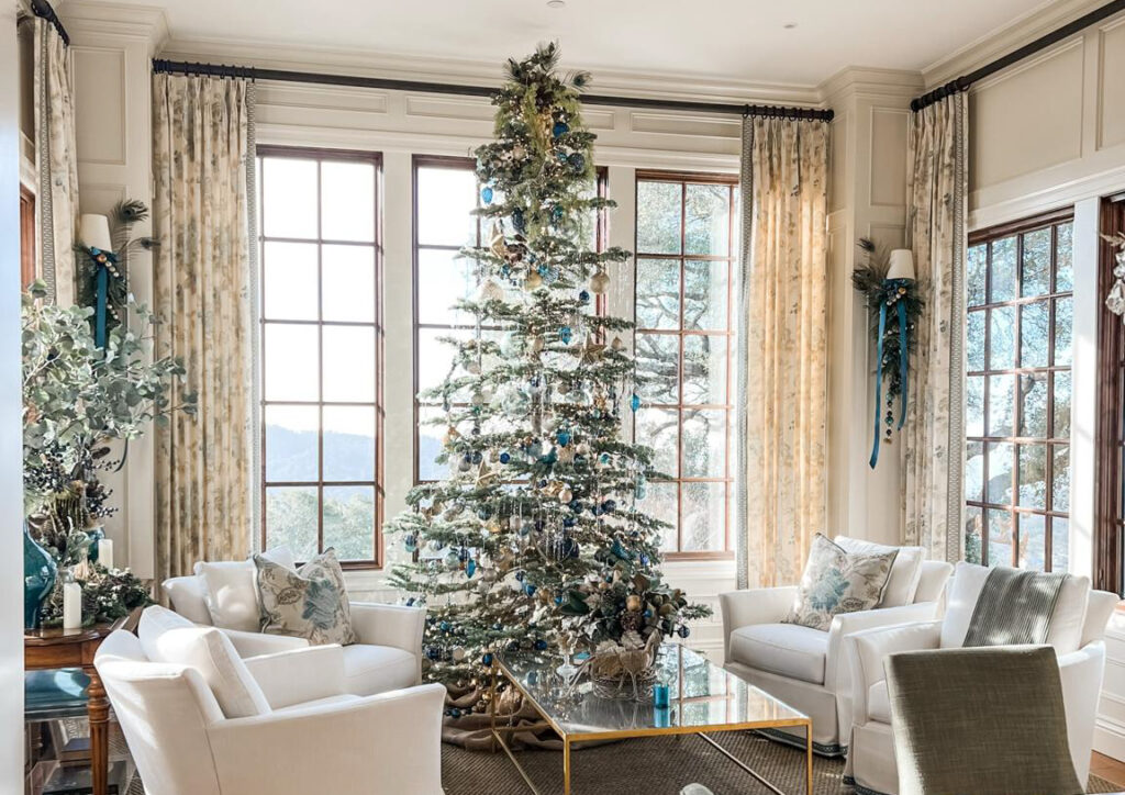 Read the Room: Interior designer Stephanie Meyer of AVCO Design loves the way her client uses teal and turquoise to match the color scheme Meyer created in the room. The palette blends seamlessly, yet festively. AVCO Design, 10310 Cherry Ridge Rd, Sebastopol, 707-634-2775, avcodesign.com