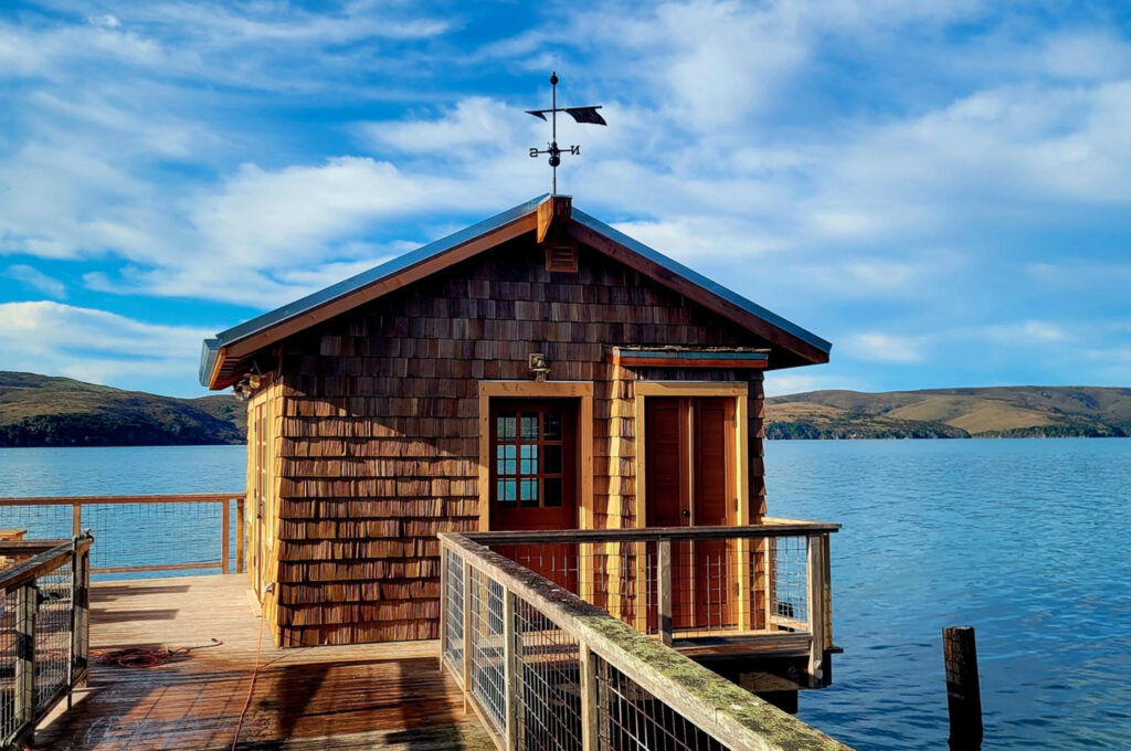 The new Nick's Cove boathouse in Tomales Bay. (Joe Soule)