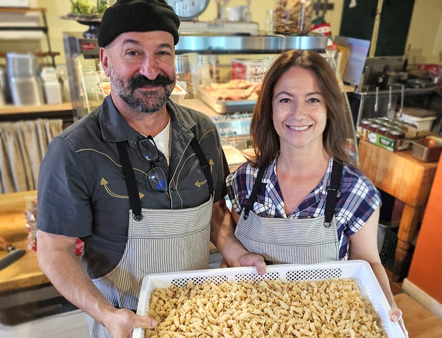 Owners Dino and Sonja Bugica at Pastasciutta in Geyserville. (Heather Irwin / The Press Democrat)