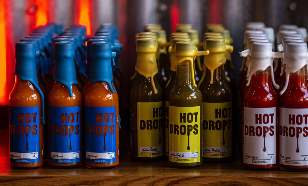 It was the big night for Santa Rosa resident Andrew Whiting, founder of Hot Drops line of hot sauces as he just missed the finals of Gordon Ramsay's Food Stars. All was revealed at a watch party at Old Caz Beer in Rohnert Park Wednesday night as 150 of his closest friends and family came to watch the semi-final and final episode on an early East Coast feed. July 24, 2024. (Chad Surmick / The Press Democrat)