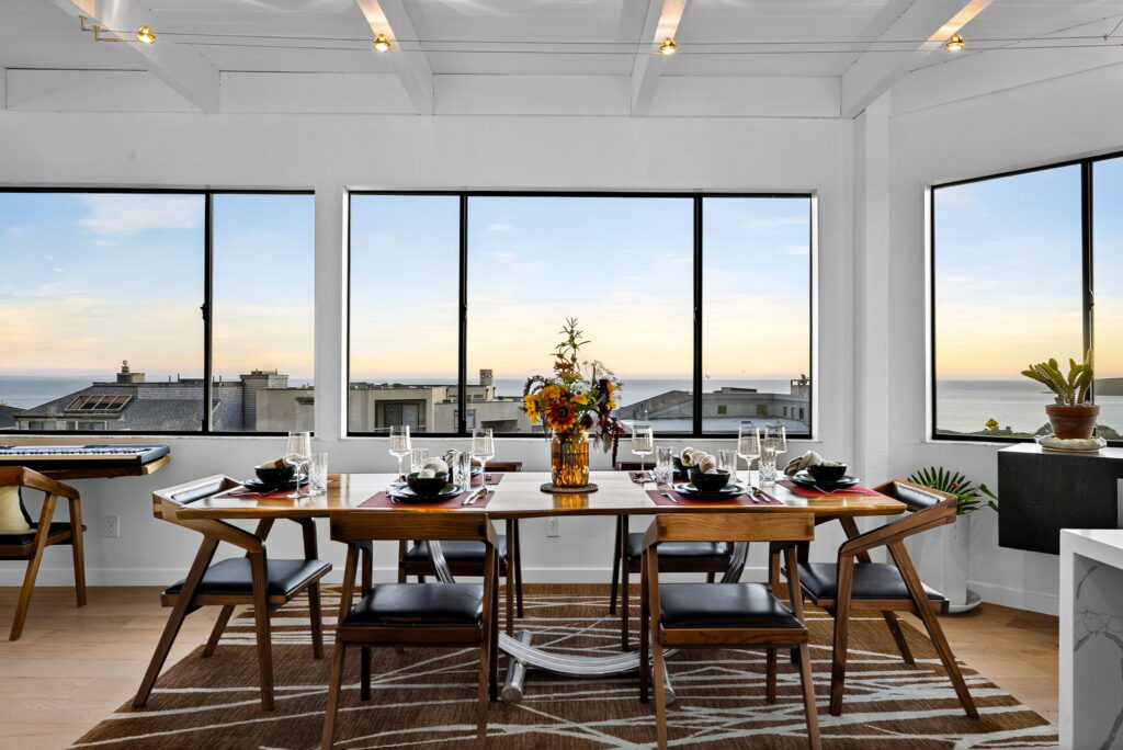 Dining table in great room. (Brian Roberts / Loud and Clear Commercial Media)