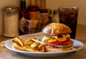 Burger, Fries and a Soda from Jeffrey’s Hillside Cafe Thursday, May 22, 2025 in Santa Rosa. (John Burgess / The Press Democrat)