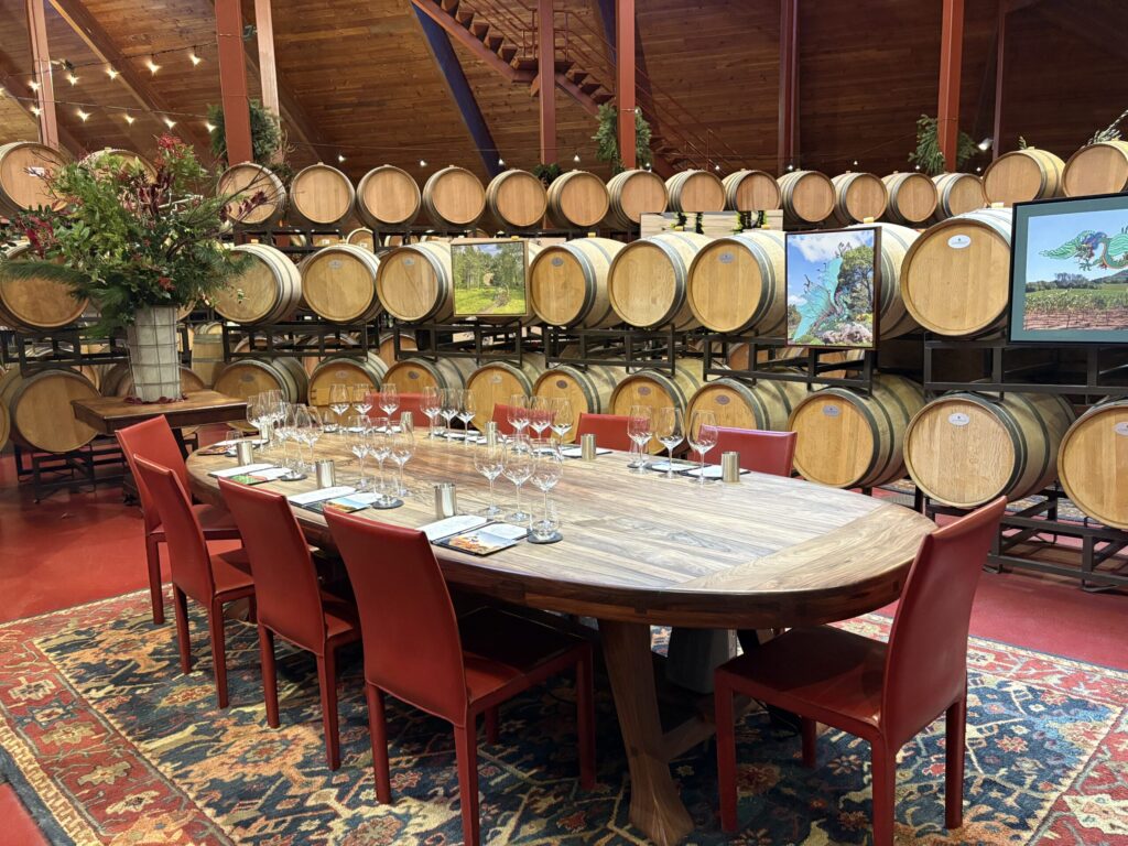 Inside the Chappellet Winery tasting room in St. Helena. (Tina Caputo)