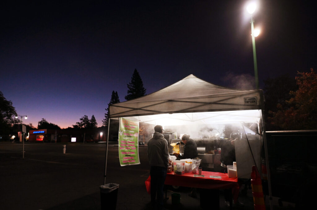 Max’s Tamales stand opens at 3:30 a.m. Monday thru Saturday and at 5:00 a.m. on Sundays located in the parking lot at 565 Sebastopol Road in the Roseland neighborhood of Santa Rosa on Friday Nov. 8, 2024. (Erik Castro / For The Press Democrat)