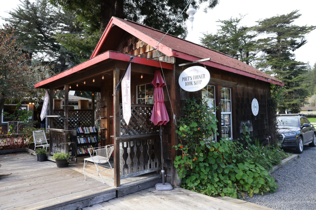 The Poet’s Corner Bookshop in Duncans Mills Thursday, Nov. 20, 2025. (Beth Schlanker / The Press Democrat)