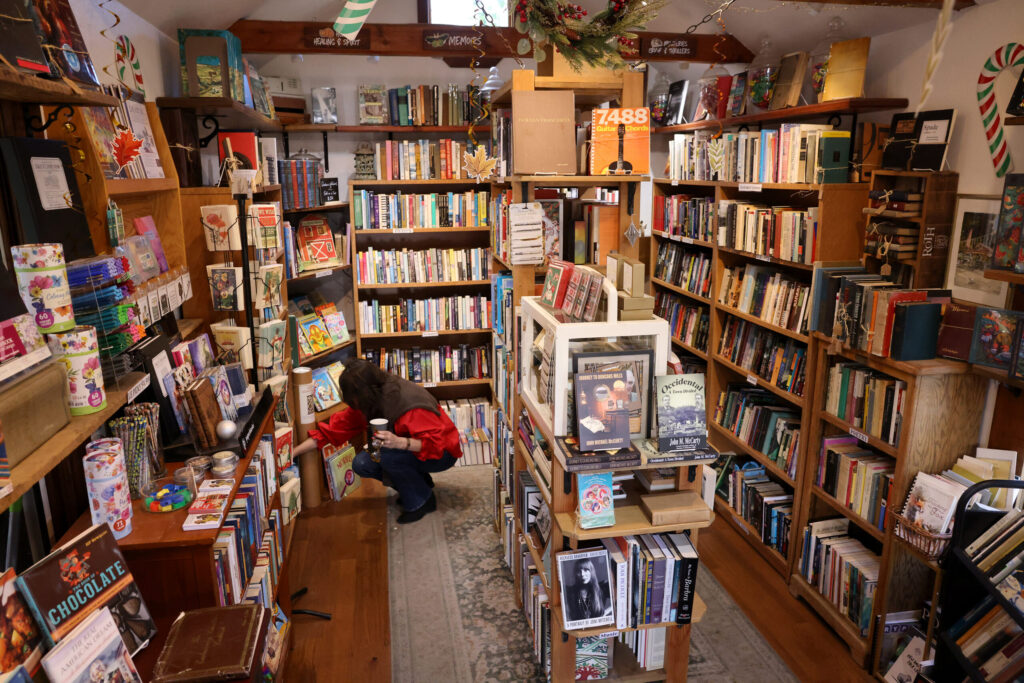 The Poet’s Corner Bookshop in Duncans Mills Thursday, Nov. 20, 2025. (Beth Schlanker / The Press Democrat)