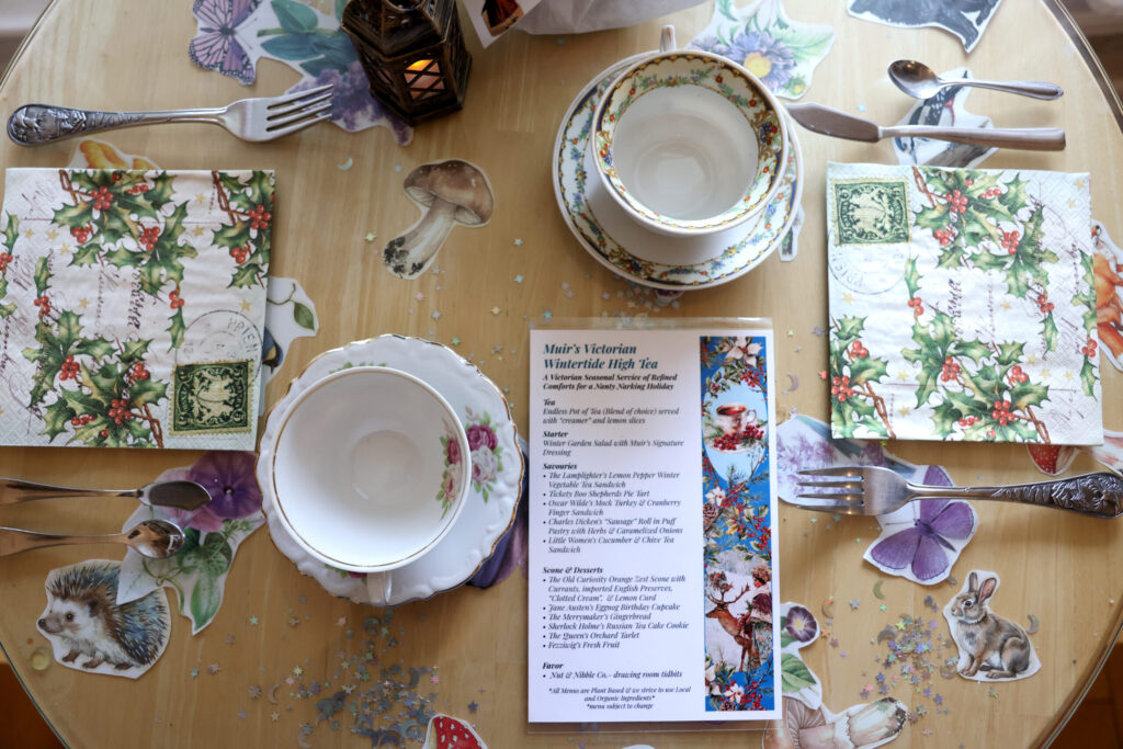 A place setting for two at Muir’s Tea Room in Sebastopol Tuesday, Dec. 30, 2025. (Beth Schlanker / The Press Democrat)